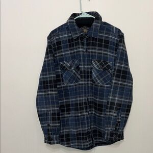 Freedom Foundry Sherpa‑Lined Plaid Shirt Jacket – Men’s M